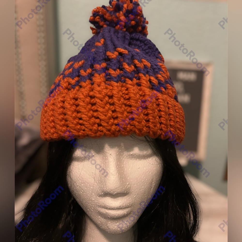 Handmade Knitted Pom Pom Hat